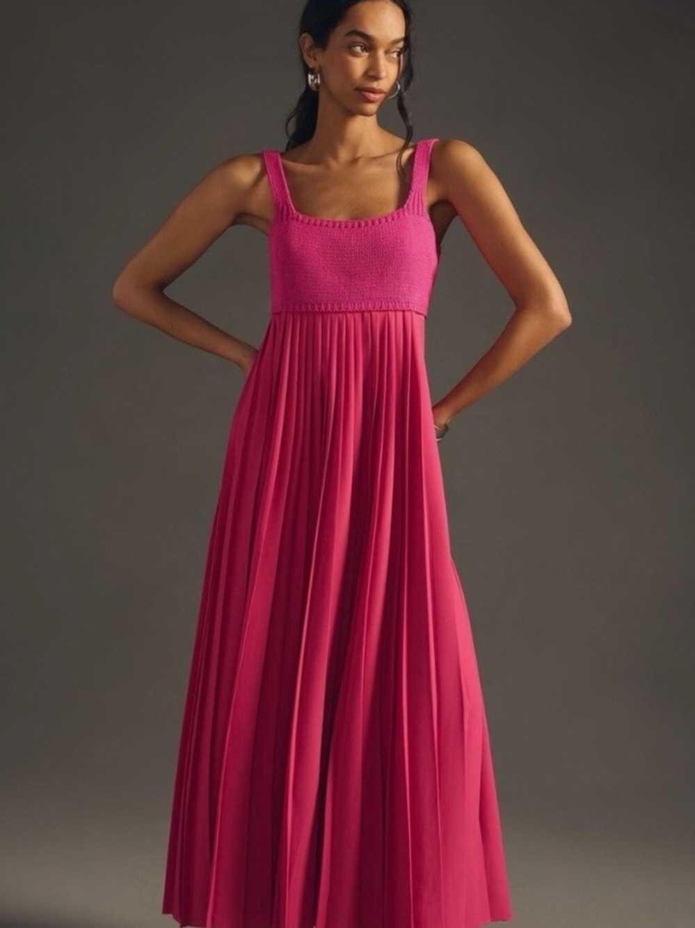 Anthropologie Mare Mare Knit-Bodice Maxi Dress